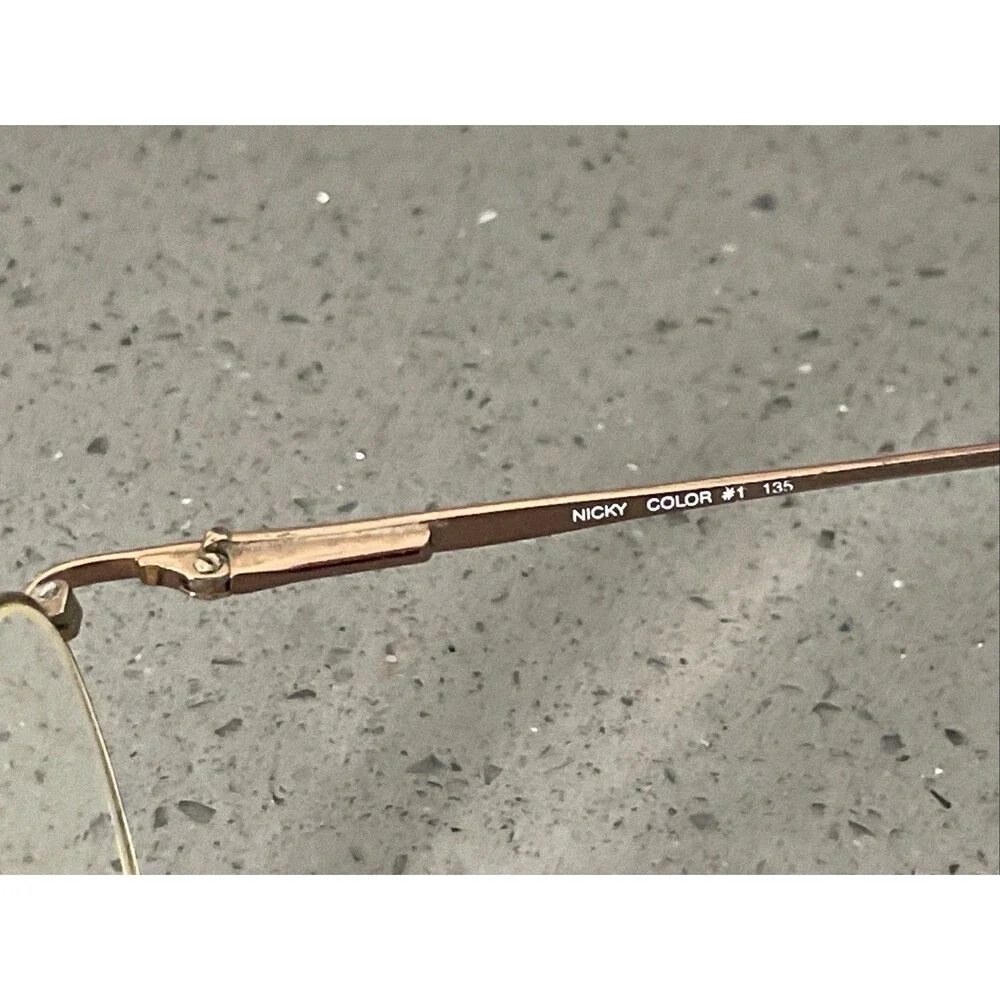 Silver Dollar Eyeglasses Nicky Col #1 Frames Only Gold 53-18-135 Bronze round